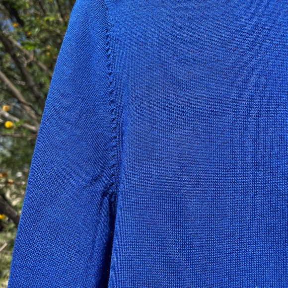 Sweater-royal blue turtle neck - Picture 5 of 7